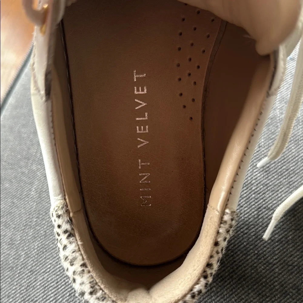 Mint Velvet Women's White Leather Sneakers - Picture 11 of 14